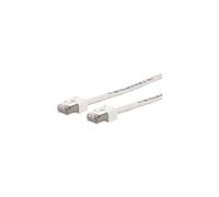 13084V0588-E RJ45 Câble réseau, câble patch CAT 6 S/FTP 0.50 m blanc blindé, sans halogène, très flexible