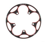 130BCD Protection de chaîne de manivelle pour vélo de route en alliage d'aluminium pour housse de protection compatible avec pignon 50T 54T 56T 60T (50T-54T rouge)