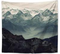 130cm x 150cm coucher de soleil tapisserie arbre tissu tapisserie montagne tenture murale psychédélique nature paysage tapisserie décoration pour chambre salon,couleur 27