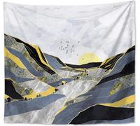 130cm x 150cm coucher de soleil tapisserie arbre tissu tapisserie montagne tenture murale psychédélique nature paysage tapisserie décoration pour chambre salon,couleur 07