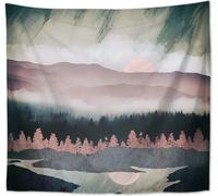 130cm x 150cm coucher de soleil tapisserie arbre tissu tapisserie montagne tenture murale psychédélique nature paysage tapisserie décoration pour chambre salon,couleur 21