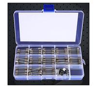 130pcs 13 tailles kit de fusibles de tube de verre à soufflage rapide 6x30mm 250V kit de fusibles de tube de verre à soufflage rapide avec siège de fusibles 10pc Câblage de protection