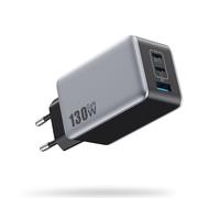 130W Chargeur USB C, 3 Port Chargeur Rapide GaN IV Prise USB C Multiple Secteur Compact 65W PD/PPS/QC Chargeur Laptop Type C Adaptateur pour MacBook Pro Air/i Pad/iPhone 17 Pro Max Air 16 15 14/Galaxy