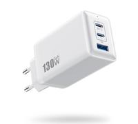 130W Chargeur USB C, 3 Ports PD QC Chargeur Rapide avec GaN III Tech, 65W Chargeur Laptop Compatible avec MacBook Pro/Air, ThinkPad, Dell XPS, iPad Pro, iPhone 17/16/15/14..Galaxy,iPad Pro,SteamDeck