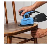 130W ponceuse à paume électrique détail ponceuse outils de travail du bois for le bois avec sac de dépoussiérage et 5 papiers de sable, Rendement Stable