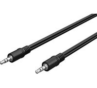 130x Goobay 50449 Câble de connexion audio AUX, 3,5 mm stéréo, câble plat, 2.5 m, noir - jack 3,5 mm mâle (3 broches, stéréo) > jack 3,5 mm mâle (3 broches, stéréo)