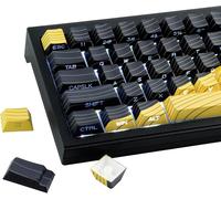 131 Keys PBT Keycaps,Topographic Side Printed Keycaps,Double Shot Shine Through Keycaps,Cherry Profile Dye Sublimation for Cherry MX Switch ANSI & ISO Layout Mechanical