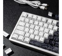 131 touches PBT Keycaps Dye Sub Black Keycaps Cherry Profile Keycaps Compatible avec 60%/65%/75%/95% Cherry Mx Switch Clavier mécanique