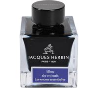 13119jt-Flacon D'encre 50 Ml Pour Stylo-Plumes Et Stylos Roller,Bleu De Minuit. Fabriqué En France