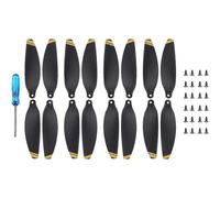 (131574) 1/2/4 Paire d'hélices stables et légères, accessoire pour drone DJI Mavic Mini, dorées et noires