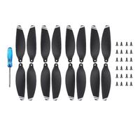 (131723) 1/2/4 Paire d'hélices stables et légères, accessoire pour drone DJI Mavic Mini, argent et noir