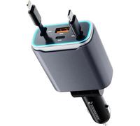 131w Retractable Car Charger 4 In 1 Fast Phone Charger With Usb C Usb A For Vehicles 12v/24v Car Adapter For Iphone 16/15/Macbook/Galaxy/Google/Huawei