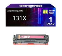 131X Cartouche de Toner Haute Capacité 131A CF210A de Remplacement pour HP Laserjet Pro 200 Color MFP M276nw M276n M251n M251nw CM1312NFI CM1312 CP1515N CP1518NI,M-1 pcs