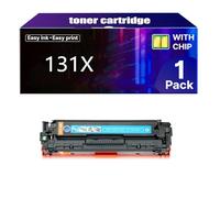 131X Cartouche de Toner Haute Capacité 131A CF210A de Remplacement pour HP Laserjet Pro 200 Color MFP M276nw M276n M251n M251nw CM1312NFI CM1312 CP1515N CP1518NI,C-1 pcs