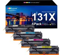 131X Cf210X 131A Cartouche De Toner Compatible Pour Hp Laserjet Pro 200 Color Mfp M276Nw M276N M251Nw M251N Pour Hp Cf211A Cf213A Cf212A (Noir Cyan Magenta Jaune, 4 Pack)