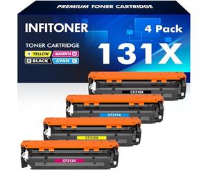 131X CF210X 131A CF210A Cartouche de Toner Compatible pour HP LaserJet Pro 200 Color MFP M276nw M276n M251n M251nw M276 CF211A CF212A CF213A 128A CF320A 125A CB540A Noir Cyan Jaune Magenta