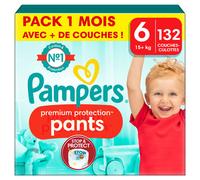 Pampers Couches-culottes Premium Protection Taille 6, 132 couches-culottes