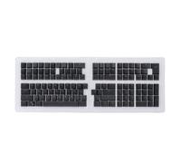 132 Key Keyboard Keycap Russian OEM Profile Matte Finish ABS Keycaps for 61 62 64 68 84 87 104 108 Key Mechanical Keyboards (Noire)