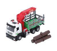 132: Tiron de journalisation de Simulation en Alliage de Grue à Transport en Bois avec et Son, Camion de journalisation des Jouets pour Enfants, Chargement de Grue avec Une (Green)