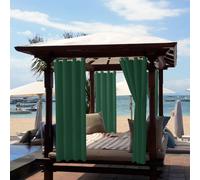 (132 X 213cm, vert foncé)ele ELEOPTION Rideau d'extérieur imperméable,opaque Rideau coupe-vent UV Protection solaire Rideaux pour balcon jardin cour