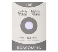 [13206E-2] Exacompta Lot de 2 Étuis de 100 fiches - bristol quadrillé 5x5 non...