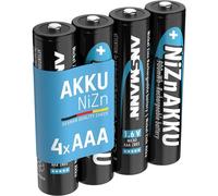 [1321-0001] ANSMANN Paquet de 4 piles NiZn, 1,5V, AAA, 550 mAh