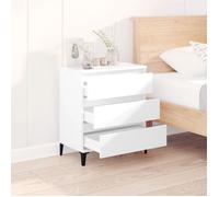 (13219)Commode - contemporain - Buffet rangement - Blanc 60x35x70 cm Bois d'ingénierie ,poid:20 kg