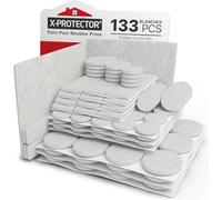 133 PCS Patins en Feutre Auto-Adhésifs X-Protector - Patins pour Meubles Blanc - Patin Meuble - Patin Feutre Autocollant - Patins Glisseurs pour Meubles - Protégez Vos Sols!
