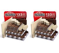 133 PCS Patins en Feutre Auto-Adhésifs X-Protector - Patins pour Meubles Marron et Beige - Patin Meuble - Patin Feutre Autocollant - Patins Glisseurs pour Meubles - Protégez Vos Sols! (Lot de 2)