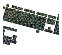 133 touches topographiques rétroéclairées avec dégradé de touches latérales Design Contour 4.0 pour claviers mécaniques dégradés Touches latérales