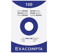 [13309E] Exacompta Étui de 100 fiches - bristol uni non perforé 105x148mm - B...