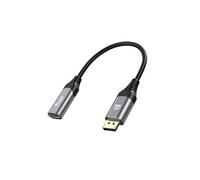 133445 câble vidéo et adaptateur 0,15 m DisplayPort HDMI Noir, Gris