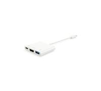133461 usb 3.0 (3.1 gen 1) type-c blanc hub & concentrateur