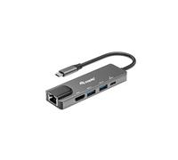 Equip Station d'accueil 133489 Type-C filaire 5-en-1 HDMI Gigabit LAN USB 3.2 Gen1 USB PD 100W Gris