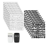 1344 Pièces 16 Feuilles Adhésives Lettres Alphabet et Chiffres, BRICOLAGE Lettre Autocollants Lettres, Lettres Adhésives Vinyle, Autocollants Chiffres et Lettres pour Scrapbooking, Cartes de Vœux