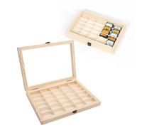 135 Case de Film 35 Mm, 35 Mm 135 Boîte de Rangement de Conteneurs de Films avec Couverture de Poussière, 30 Machines à sous en Bois de Rangement en Bois Conteneur de Boîtier