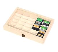 135 Étui de rangement pour film compatible avec film Kodak 135 mm - Boîte en bois massif pour 30 rouleaux de film de 35 mm, présentoir et récipient de rangement avec couvercle transparent