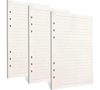 135 Feuilles A5 Rechargeable Paper, 6 Trous Papier De Recharges, 6 Trous Vierge Feuillets Mobiles, Recharges Pour Carnet A5, Agenda, Croquis, Peinture (Ligne)[Z107]