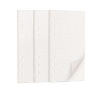 135 Feuilles A6 Recharge Papier en Pointillés, OVISEEN Quadrillé 6 Trous Vierge Feuillets Mobiles pour 6 anneaux Agenda Filofax A6 Bullet Carnet Cahier de Voyage