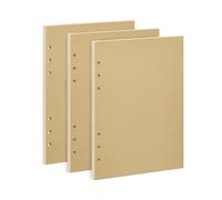 135 Feuilles Volantes Kraft A5 (210x142mm) - Papier 100g/m² 100% Recyclé - Recharge 6 Anneaux pour Cahier Vintage, Art Journal, Filofax