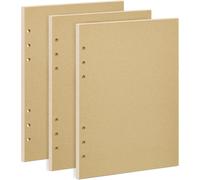 135 Feuilles Volantes Kraft A5 - Papier 100g/M² 100% Recyclé - Recharge 6 Anneaux Pour Cahier Vintage, Art Journal, Filofax