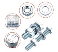 135 PCS M6 M8 M10 Vis et écrous Set, Vis Boulon et écrou et Rondelles Kit, Boulons vis à Tête Hexagonale, Viss boulons Hexagonaux et écrous pour Réparation de Vélo Moto Auto Mécaniques