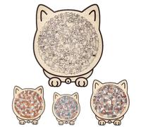 135-Piece Morandi-Colored Cat Shaped Wooden Jigsaw Puzzle Cat Shaped Wooden Jigsaw Puzzle for Adults Outlines Creative Stress Relief Thinking Toy Cats Lovers Or Fans Home Decor (Wood Colors)