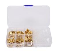 135 Pièces Pressées à Froid, 135 Pièces or Mâle Femelle Cosses à Sertir en Laiton Kit de Jeu de Bornes à Sertir 2.8 4.8 6.3mm to 2.8mm 4.8mm