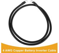 135cm 4 AWG Batterie Onduleur Cable 5/16" Batterie Cable étamé Cuivre Noir OT Type 1 Pc