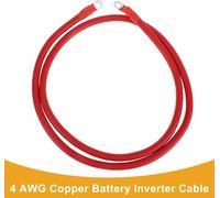 135cm 4 AWG Batterie Onduleur Cable 5/16" Batterie Cable étamé Cuivre Rouge OT Type 1 Pc