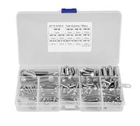 135pcs Vis à cylindrique Kit de vis à tête hexagonale, M2.5 M3 M4 M5 M6 M8 vis à tête cylindrique en acier inoxydable attache