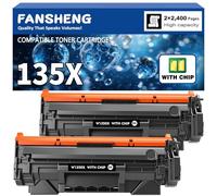 135X 1350X 【avec puce】 Cartouche de toner 135A W1350A compatible avec HP pour imprimantes LaserJet M209d M209dw / M234 M234dw / M207 M207dw / M209sdw M234sdw M207sdw M209sdn M234sdn M207sdn 2400 pages