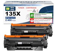 135X W1350X ( 135A W1350A ) Cartouche de Toner [avec puce] Haut Rendement 2400 Pages Compatible pour HP LaserJet M207dw M209 M209d M209dw M234 M234d M234dw M234sdw M234sdn M235sdw Imprimantes (2 Noir)