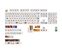 136 touches - Capuchons de clavier mécanique PBT XDA Profil - Capuchons de touches pour Dz60/RK61/64/61/68/84/87/96/980/104/108 - Capuchons de touches PBT - 136 touches - Profil XDA DYE SUB